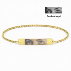 Pulseira personalizada olhar – dourada