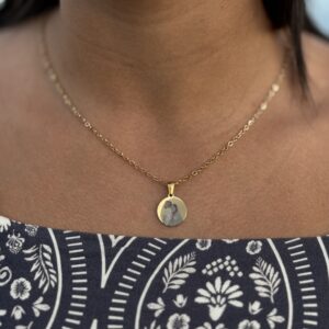 Colar personalizado medalha – dourado