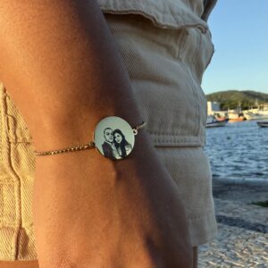 Pulseira redonda personalizada – dourada