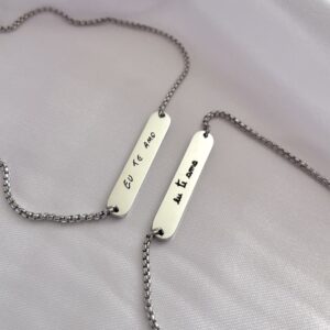 Pulseira retangular personalizada