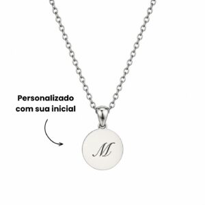 Colar medalha – inicial