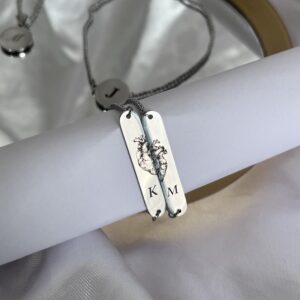 Kit pulseiras – coração + inicial
